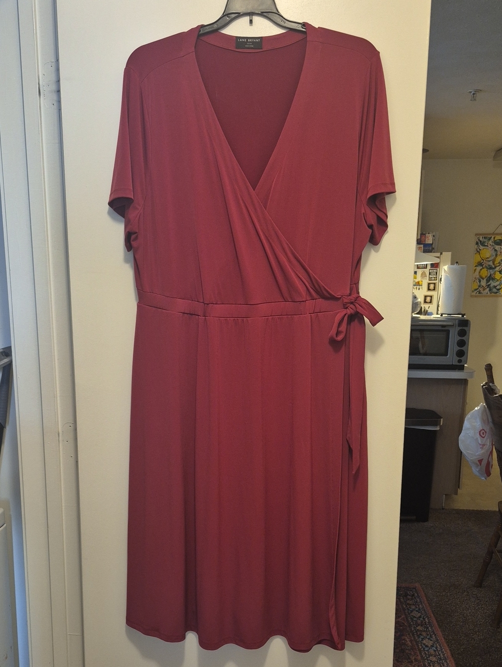 Lane Bryant Rosewood Wrap-Style Midi Dress
